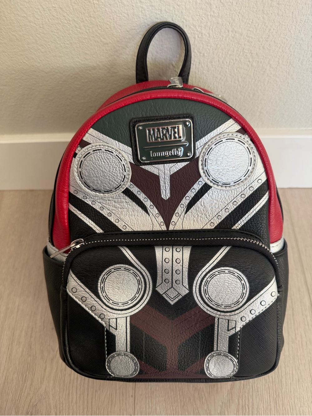 Loungefly Marvel Thor Red, Black & Silver Mini Backpack